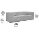  Manufacturer Color_Grey -- Ollie 98" Grey Boucle Fabric Upholstered 3 pc Modular Sofa IMAGE 13