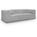  Manufacturer Color_Grey -- Ollie 98" Grey Boucle Fabric Upholstered 3 pc Modular Sofa IMAGE 1