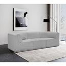  Manufacturer Color_Grey -- Ollie 98" Grey Boucle Fabric Upholstered 3 pc Modular Sofa IMAGE 2