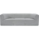  Manufacturer Color_Grey -- Ollie 98" Grey Boucle Fabric Upholstered 3 pc Modular Sofa IMAGE 5