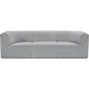 Meridian Ollie Grey Boucle Fabric Modular Sofa IMAGE 5