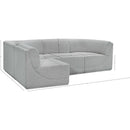  Manufacturer Color_Grey -- Ollie 98" Grey Boucle Fabric Upholstered 4 pc Modular Sectional IMAGE 14