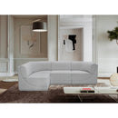  Manufacturer Color_Grey -- Ollie 98" Grey Boucle Fabric Upholstered 4 pc Modular Sectional IMAGE 2