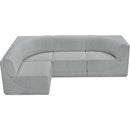  Manufacturer Color_Grey -- Ollie 98" Grey Boucle Fabric Upholstered 4 pc Modular Sectional IMAGE 5