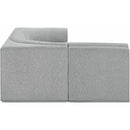  Manufacturer Color_Grey -- Ollie 98" Grey Boucle Fabric Upholstered 4 pc Modular Sectional IMAGE 6