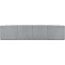  Manufacturer Color_Grey -- Ollie 128" Grey Boucle Fabric Upholstered 5 pc Modular Sectional IMAGE 3