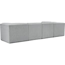 Meridian Ollie Grey Boucle Fabric Modular Sectional IMAGE 4