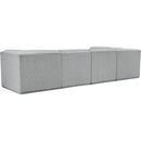  Manufacturer Color_Grey -- Ollie 128" Grey Boucle Fabric Upholstered 5 pc Modular Sectional IMAGE 4