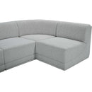  Manufacturer Color_Grey -- Ollie 128" Grey Boucle Fabric Upholstered 5 pc Modular Sectional IMAGE 8