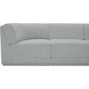  Manufacturer Color_Grey -- Ollie 128" Grey Boucle Fabric Upholstered 5 pc Modular Sectional IMAGE 9