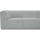 Meridian Ollie Grey Boucle Fabric Modular Sectional IMAGE 9