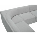  Manufacturer Color_Grey -- Ollie 98" Grey Boucle Fabric Upholstered 5 pc Modular Sectional IMAGE 11