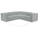  Manufacturer Color_Grey -- Ollie 98" Grey Boucle Fabric Upholstered 5 pc Modular Sectional IMAGE 13
