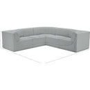 Meridian Ollie Grey Boucle Fabric Modular Sectional IMAGE 13