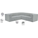  Manufacturer Color_Grey -- Ollie 98" Grey Boucle Fabric Upholstered 5 pc Modular Sectional IMAGE 14