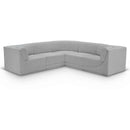  Manufacturer Color_Grey -- Ollie 98" Grey Boucle Fabric Upholstered 5 pc Modular Sectional IMAGE 1