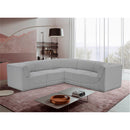  Manufacturer Color_Grey -- Ollie 98" Grey Boucle Fabric Upholstered 5 pc Modular Sectional IMAGE 2