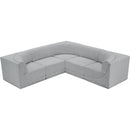  Manufacturer Color_Grey -- Ollie 98" Grey Boucle Fabric Upholstered 5 pc Modular Sectional IMAGE 5