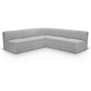  Manufacturer Color_Grey -- Ollie 94" Grey Boucle Fabric Upholstered 5 pc Modular Sectional IMAGE 1