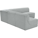  Manufacturer Color_Grey -- Ollie 94" Grey Boucle Fabric Upholstered 5 pc Modular Sectional IMAGE 4