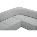  Manufacturer Color_Grey -- Ollie 94" Grey Boucle Fabric Upholstered 5 pc Modular Sectional IMAGE 7