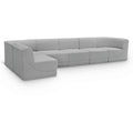  Manufacturer Color_Grey -- Ollie 158" Grey Boucle Fabric Upholstered 6 pc Modular Sectional IMAGE 1