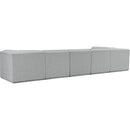  Manufacturer Color_Grey -- Ollie 158" Grey Boucle Fabric Upholstered 6 pc Modular Sectional IMAGE 4