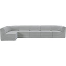  Manufacturer Color_Grey -- Ollie 158" Grey Boucle Fabric Upholstered 6 pc Modular Sectional IMAGE 5