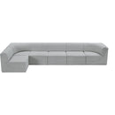 Manufacturer Color_Grey -- Ollie 158" Grey Boucle Fabric Upholstered 6 pc Modular Sectional IMAGE 6