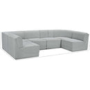  Manufacturer Color_Grey -- Ollie 128" Grey Boucle Fabric Upholstered 6 pc Modular Sectional IMAGE 12
