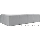 Meridian Ollie Grey Boucle Fabric Modular Sectional IMAGE 3