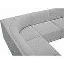 Meridian Ollie Grey Boucle Fabric Modular Sectional IMAGE 10