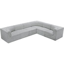Meridian Ollie Grey Boucle Fabric Modular Sectional IMAGE 5