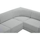 Meridian Ollie Grey Boucle Fabric Modular Sectional IMAGE 9