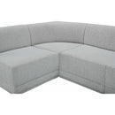 Meridian Ollie Grey Boucle Fabric Modular Sectional IMAGE 11