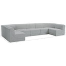  Manufacturer Color_Grey -- Ollie 158" Grey Boucle Fabric Upholstered 7 pc Modular Sectional IMAGE 13