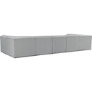 Manufacturer Color_Grey -- Ollie 158" Grey Boucle Fabric Upholstered 7 pc Modular Sectional IMAGE 4