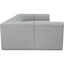  Manufacturer Color_Grey -- Ollie 158" Grey Boucle Fabric Upholstered 7 pc Modular Sectional IMAGE 7