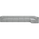  Manufacturer Color_Grey -- Ollie 188" Grey Boucle Fabric Upholstered 7 pc Modular Sectional IMAGE 5