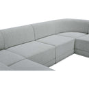 Meridian Ollie Grey Boucle Fabric Modular Sectional IMAGE 12