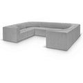  Manufacturer Color_Grey -- Ollie 128" Grey Boucle Fabric Upholstered 8 pc Modular Sectional IMAGE 1