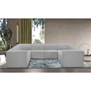  Manufacturer Color_Grey -- Ollie 128" Grey Boucle Fabric Upholstered 8 pc Modular Sectional IMAGE 2