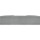  Manufacturer Color_Grey -- Ollie 128" Grey Boucle Fabric Upholstered 8 pc Modular Sectional IMAGE 3