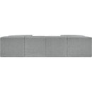 Meridian Ollie Grey Boucle Fabric Modular Sectional IMAGE 3