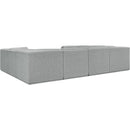  Manufacturer Color_Grey -- Ollie 128" Grey Boucle Fabric Upholstered 8 pc Modular Sectional IMAGE 4