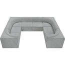 Meridian Ollie Grey Boucle Fabric Modular Sectional IMAGE 6
