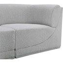  Manufacturer Color_Grey -- Ollie 128" Grey Boucle Fabric Upholstered 8 pc Modular Sectional IMAGE 9