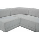  Manufacturer Color_Grey -- Ollie 188" Grey Boucle Fabric Upholstered 8 pc Modular Sectional IMAGE 10