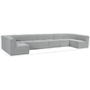  Manufacturer Color_Grey -- Ollie 188" Grey Boucle Fabric Upholstered 8 pc Modular Sectional IMAGE 12