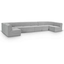 Manufacturer Color_Grey -- Ollie 188" Grey Boucle Fabric Upholstered 8 pc Modular Sectional IMAGE 1